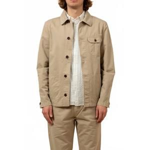 NEW C.O.F. STUDIO double twisted twill utility jacket in sand